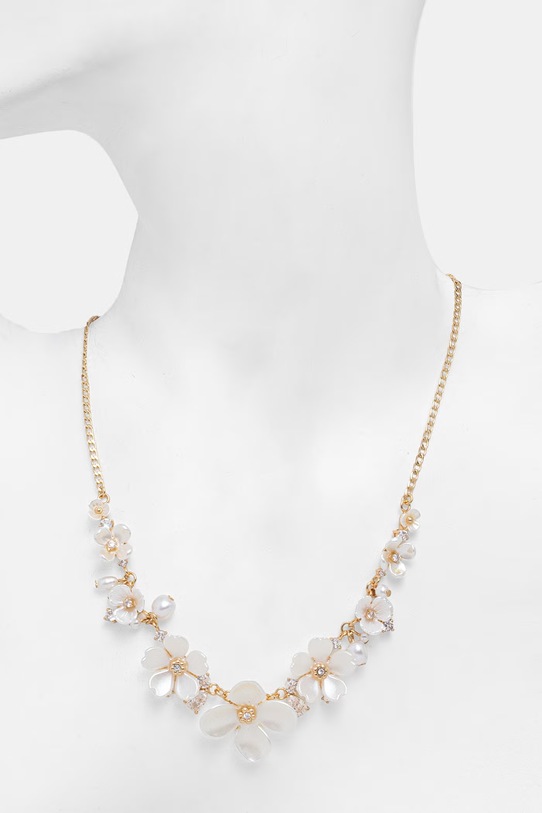 Αξεσουάρ Aldo κολιέ γυναικείο μεταλλικό με ζιργκόν ROSALLY ROSALLY.102 χρυσαφί