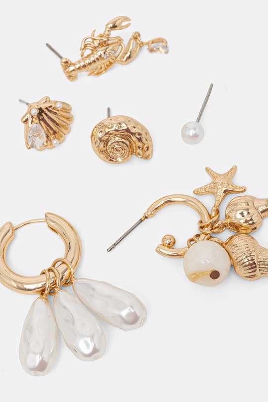 Aldo sada náušníc dámske kovové SHELLBELLE 6-pak SHELLBELLE.102
