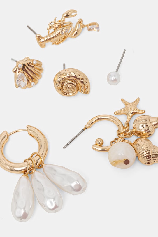 Aldo комплект жіночих металевих сережок SHELLBELLE 6 шт. SHELLBELLE.102