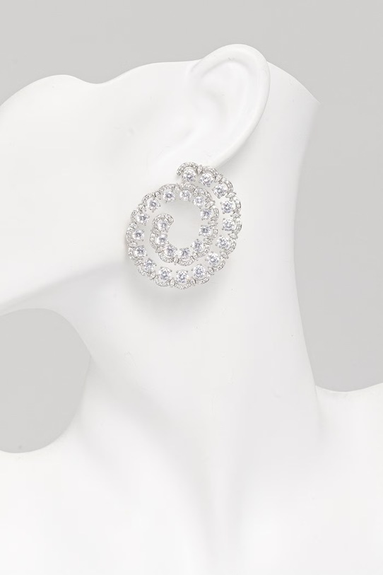 Aldo kolczyki damskie metalowe z cyrkonią BUBBLYE srebrny BUBBLYE.973