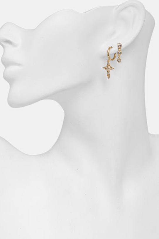 Doplnky Aldo sada náušníc dámskych pozlátených so zirkónom SHANNONN 3-pak SHANNONN.972 zlatá