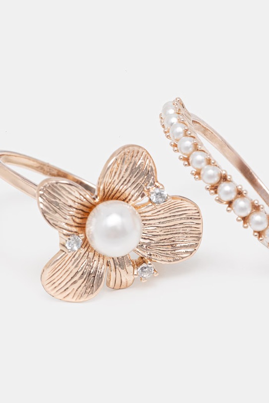 Aldo sada dámskych kovových prsteňov so zirkónom MARIVIE 2-pak MARIVIE.102 zlatá SS26