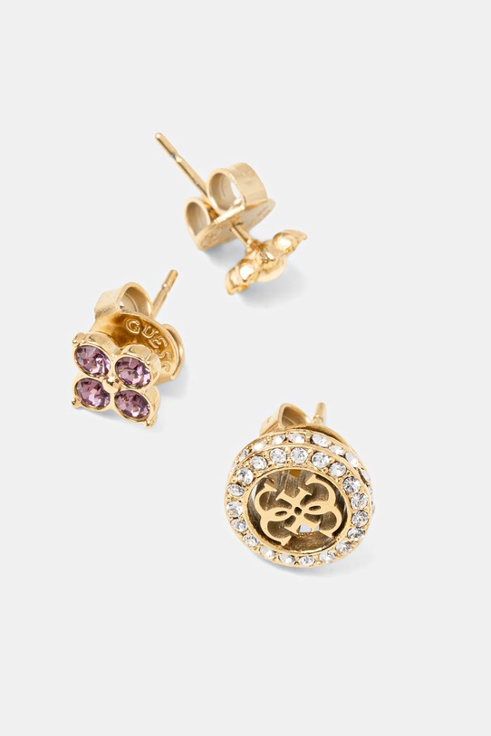 Náušnice Guess SECRET GARDEN 3-pak JUBE06.037JW zlatá SS26