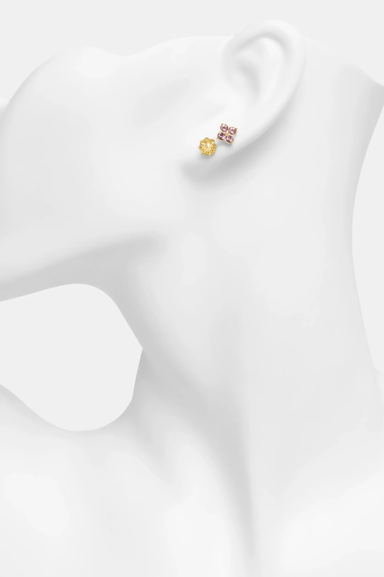 Akcesoria Guess kolczyki SECRET GARDEN 3-pack JUBE06.037JW złoty