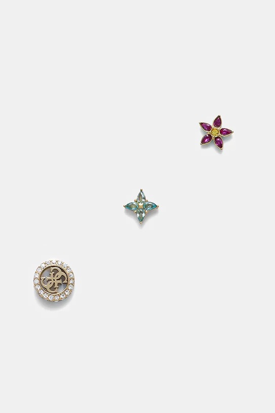 Náušnice Guess SECRET GARDEN 3-pack 3-pack zlatá JUBE06.038JW