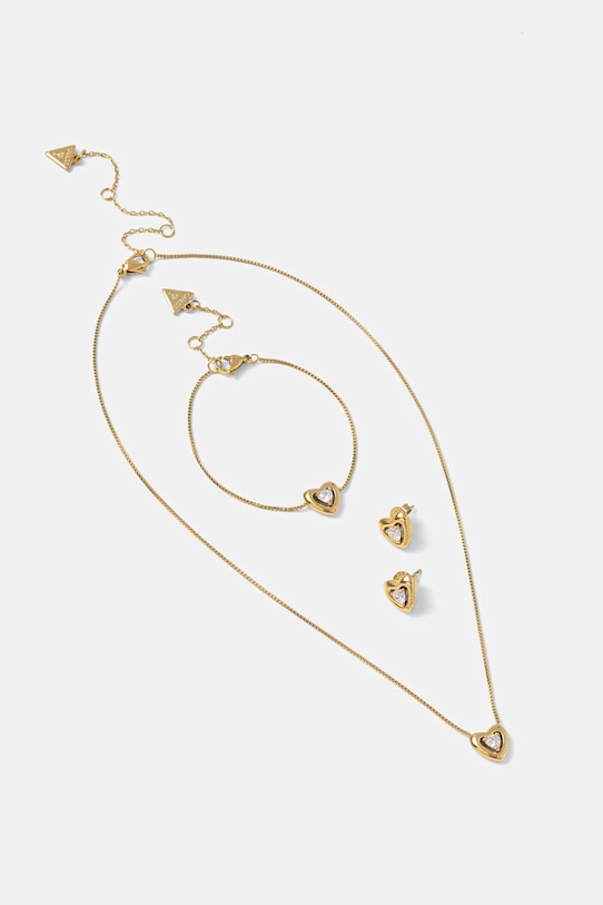 Guess naszyjnik, bransoletka i kolczyki BELOVED Gift Box złoty JUBS06.005JW