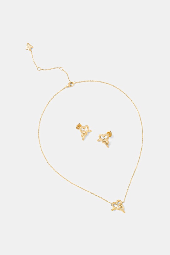 Náhrdelník a náušnice Guess LOVE BITES ostatné zlatá JUBS06.010JW