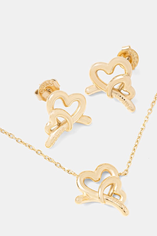 Náhrdelník a náušnice Guess LOVE BITES JUBS06.010JW zlatá SS26
