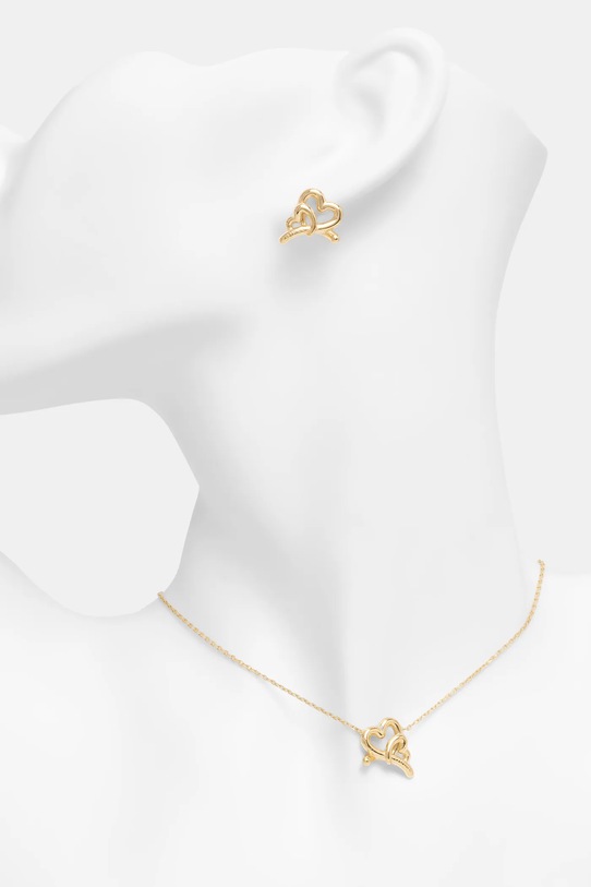 Doplnky Náhrdelník a náušnice Guess LOVE BITES JUBS06.010JW zlatá