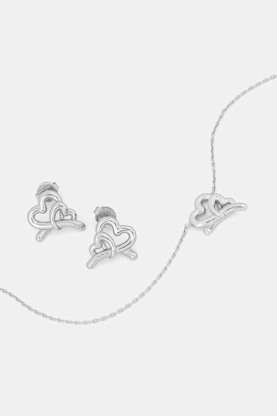 Náušnice a náhrdelník Guess LOVE BITES JUBS06.010JW stříbrná SS26