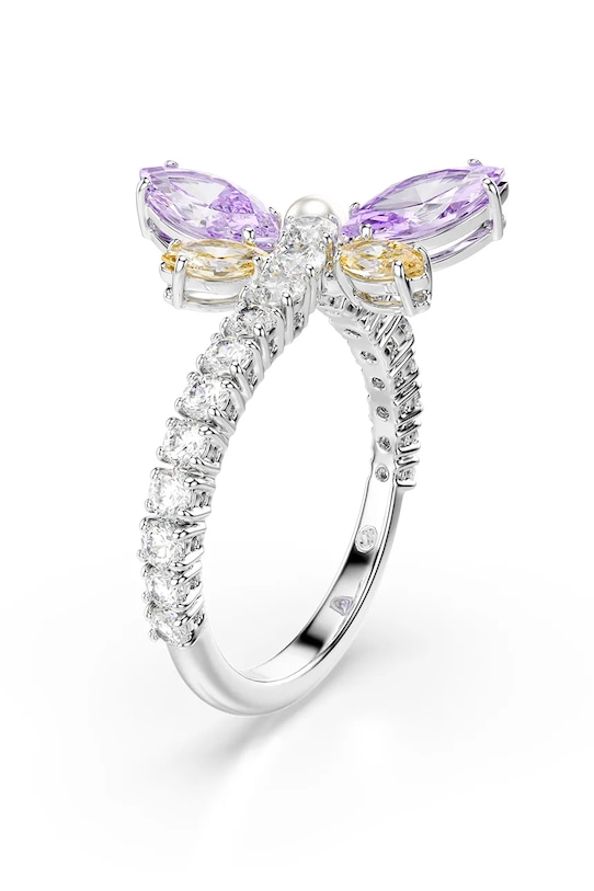 Akcesoria Swarovski pierścionek damski metalowy z cyrkonią Ariana Grande x Swarovski 5737366 srebrny