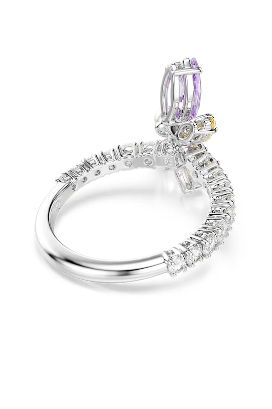 Swarovski pierścionek damski metalowy z kryształem Swarovski Ariana Grande x Swarovski 5737370 srebrny SS26