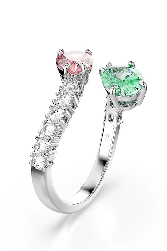 Akcesoria Swarovski pierścionek damski metalowy z kryształem Swarovskiego Ariana Grande x Swarovski 5737372 srebrny