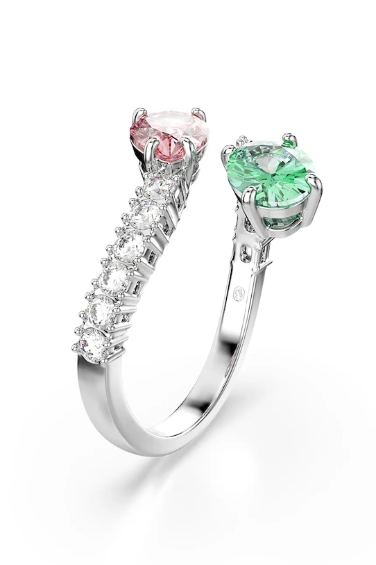 Akcesoria Swarovski pierścionek damski metalowy z kryształem Swarovski 5737375 srebrny