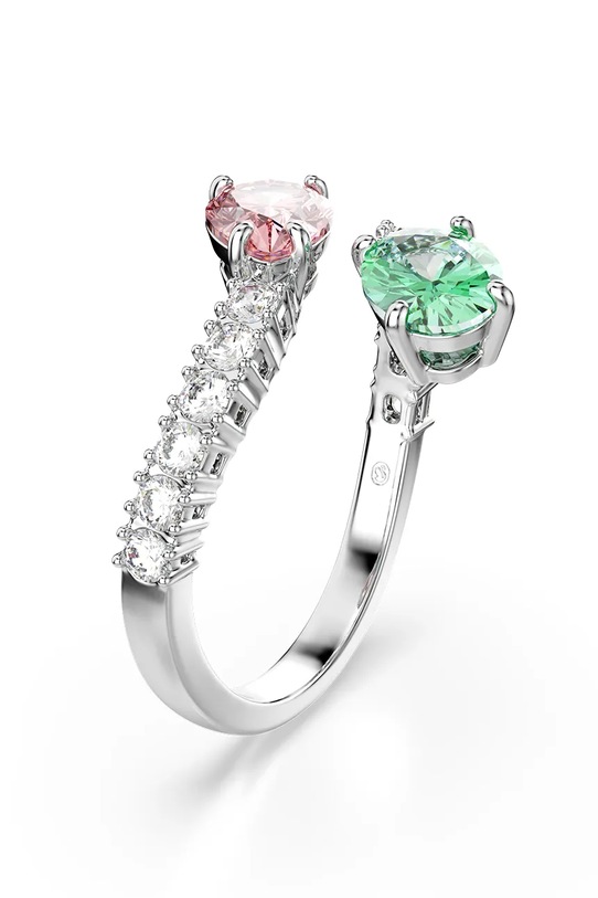 Akcesoria Swarovski pierścionek damski metalowy z kryształu Swarovski Ariana Grande x Swarovski 5737376 srebrny