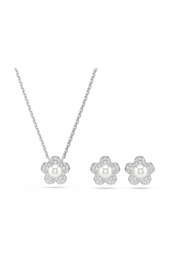 Swarovski komplet biżuterii damski metalowy kryształ Swarovski Ariana Grande x Swarovski srebrny 5749180