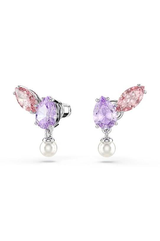 Swarovski komplet biżuterii damski metalowy z kryształem Swarovski Ariana Grande x Swarovski 5746577 srebrny