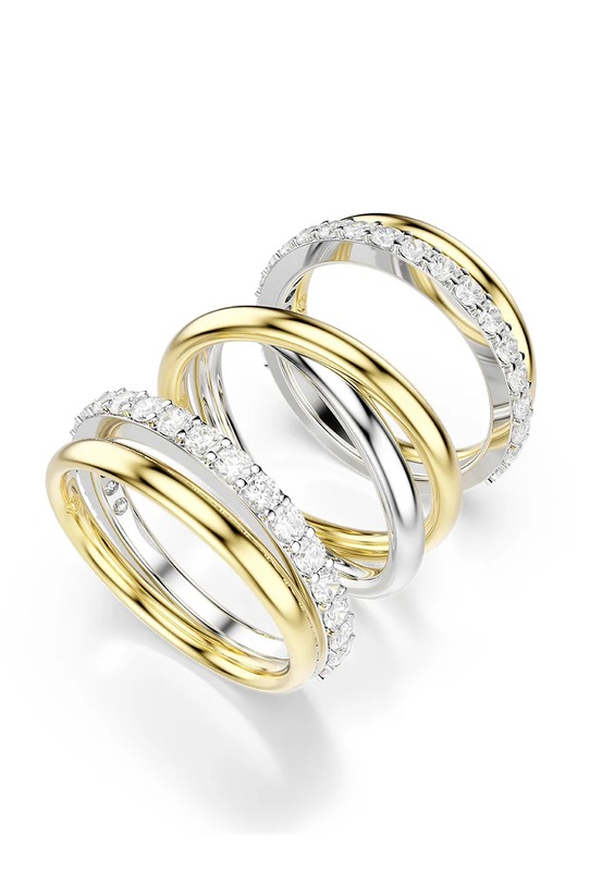 Swarovski pierścionek HYPERBOLA 3-pack 5740415 złoty SS26