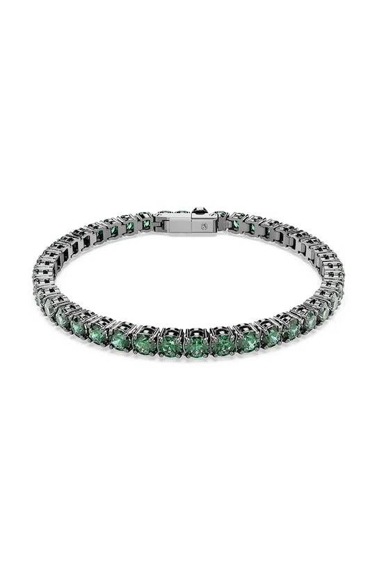 Swarovski bransoletka damska metalowa z kryształem Swarovski MATRIX zielony 5743444