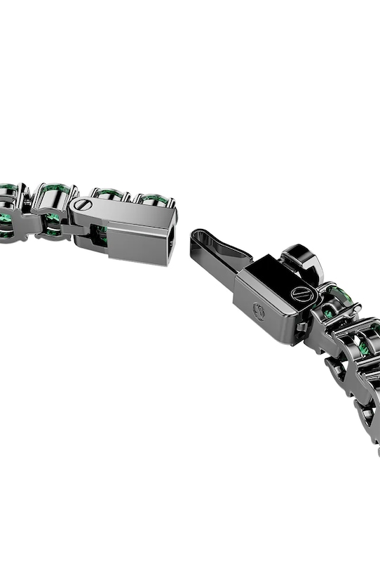 Swarovski bransoletka damska metalowa z kryształem Swarovski MATRIX zielony 5743444