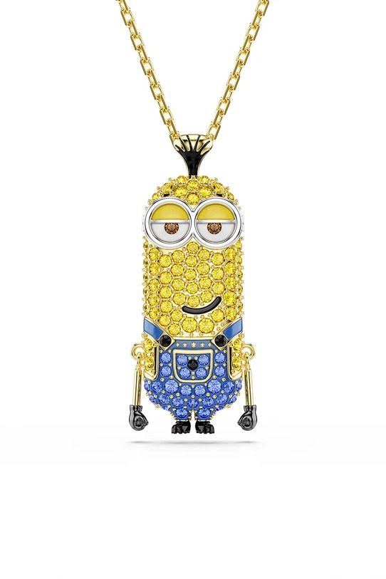 Swarovski naszyjnik z zawieszką damski pozłacany kryształ Swarovski MINIONS złoty 5743384