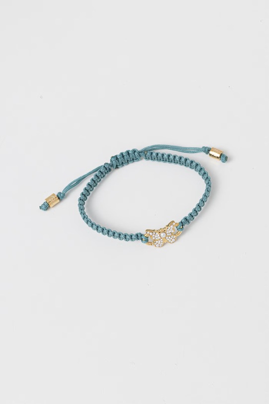 Guess Bransoletka damska ze stali nierdzewnej BORBOLETA turkusowy JUBB06.133JW