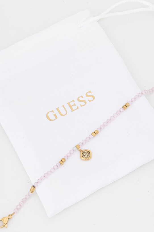 Akcesoria Guess bransoletka damska ze stali nierdzewnej JAIPUR SPLENDOR JUBB06.147JW różowy