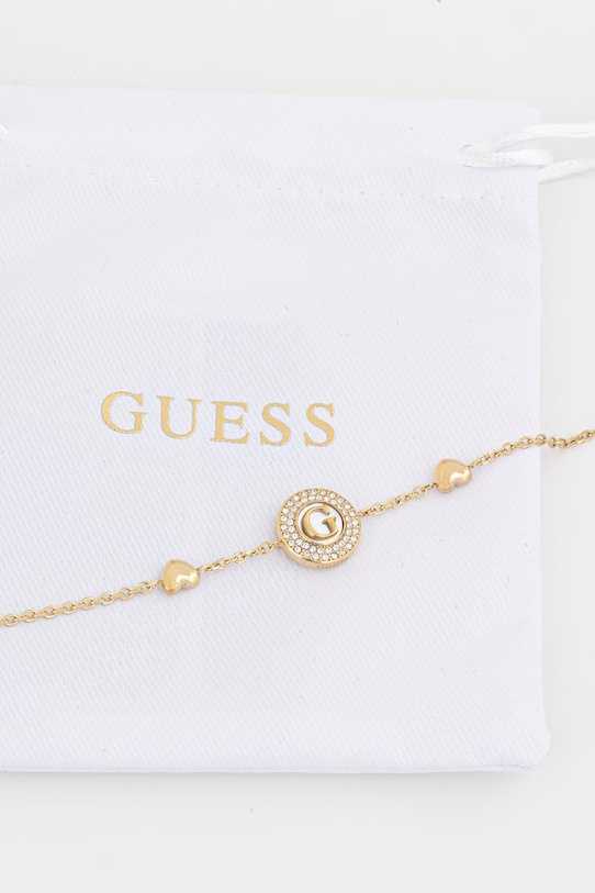 Akcesoria Guess bransoletka damska ze stali nierdzewnej G TALISMAN JUBB06.202JW złoty