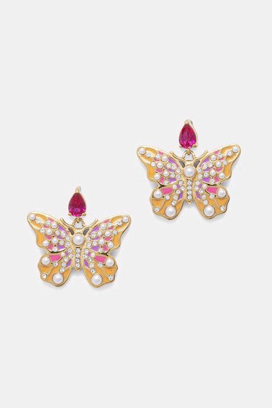 Guess kolczyki damskie ze stali nierdzewnej BORBOLETA złoty JUBE06.115JW