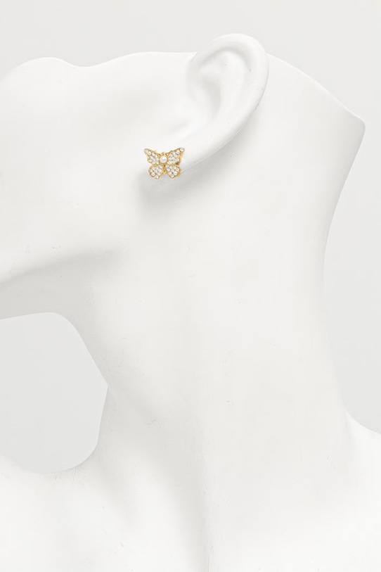 Guess kolczyki damskie ze stali nierdzewnej BORBOLETA JUBE06.127JW złoty SS26