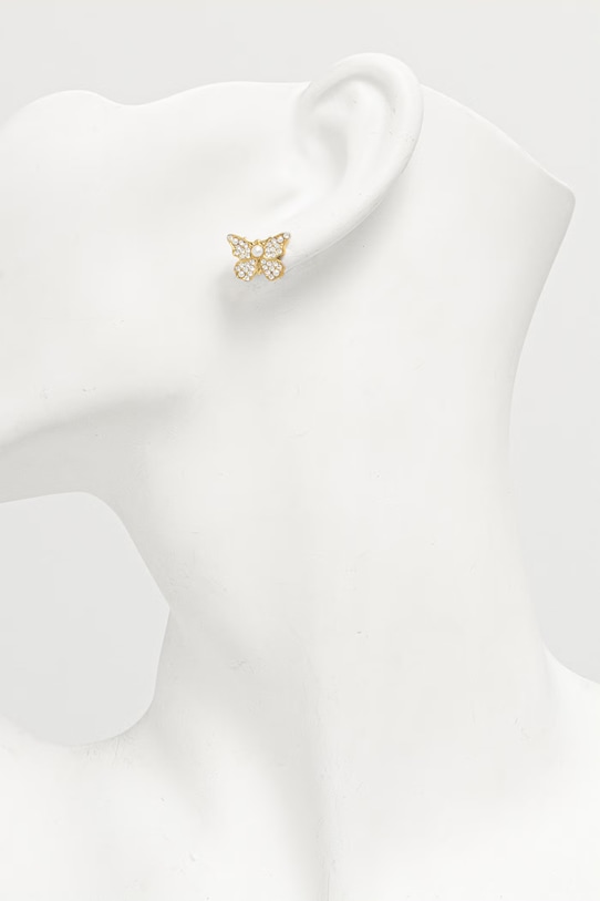 Guess kolczyki damskie ze stali nierdzewnej BORBOLETA JUBE06.127JW złoty SS26