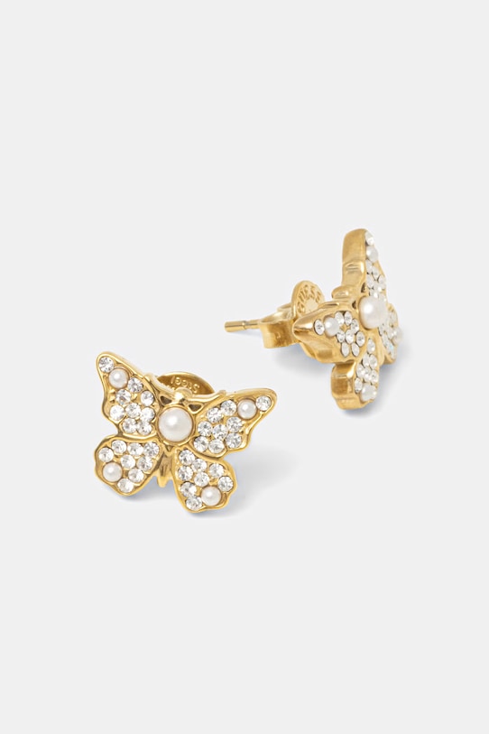 Akcesoria Guess kolczyki damskie ze stali nierdzewnej BORBOLETA JUBE06.127JW złoty