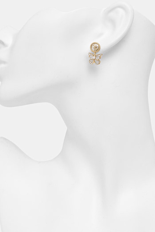 Guess kolczyki damskie ze stali nierdzewnej BORBOLETA JUBE06.132JW złoty SS26