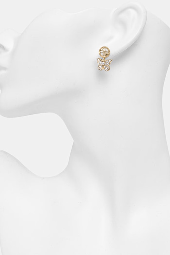 Guess kolczyki damskie ze stali nierdzewnej BORBOLETA JUBE06.132JW złoty SS26