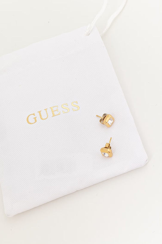 Akcesoria Guess kolczyki damskie ze stali nierdzewnej ACE OF DIAMONDS JUBE06.180JW złoty