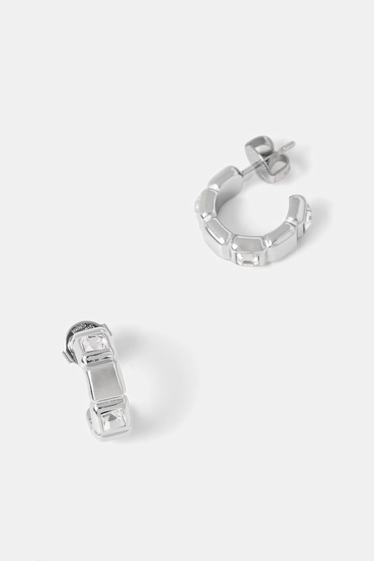 Guess kolczyki damskie ze stali nierdzewnej ACE OF DIAMONDS srebrny JUBE06.183JW