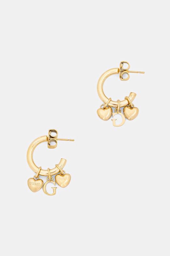 Guess kolczyki damskie ze stali nierdzewnej G TALISMAN złoty JUBE06.198JW