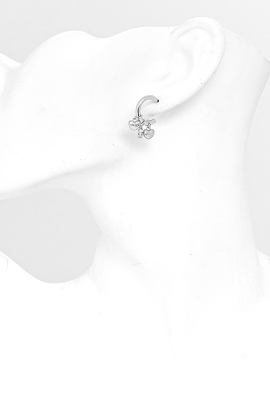 Guess kolczyki damskie ze stali nierdzewnej G TALISMAN srebrny JUBE06.198JW