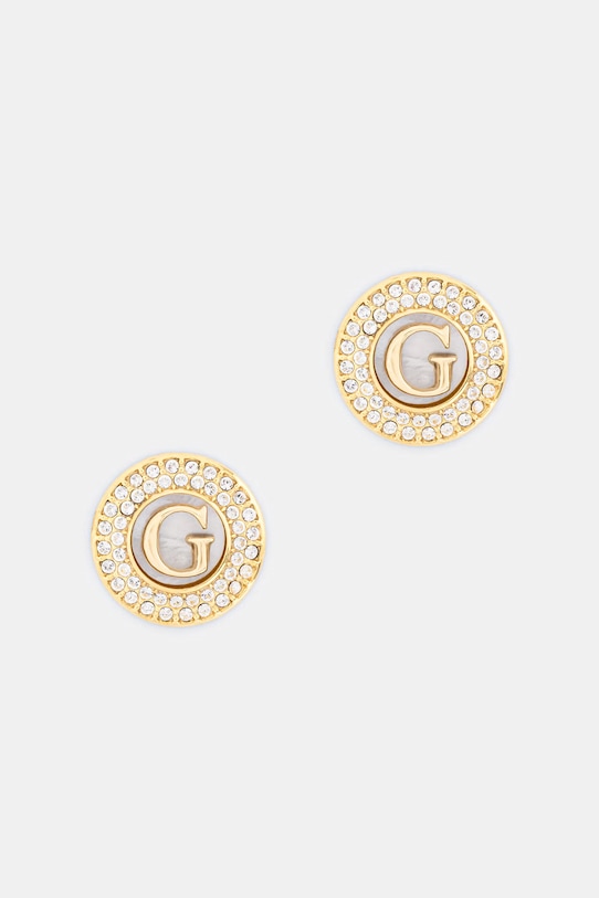 Guess kolczyki damskie ze stali nierdzewnej G TALISMAN złoty JUBE06.205JW