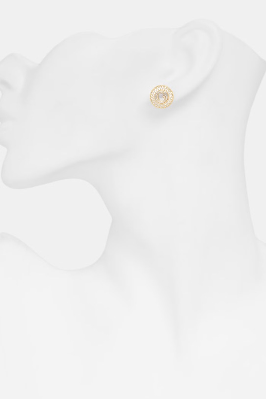 Guess kolczyki damskie ze stali nierdzewnej G TALISMAN złoty JUBE06.205JW