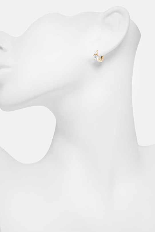 Guess kolczyki damskie ze stali nierdzewnej PIERCING STUDIO JUBE06.270JW złoty SS26