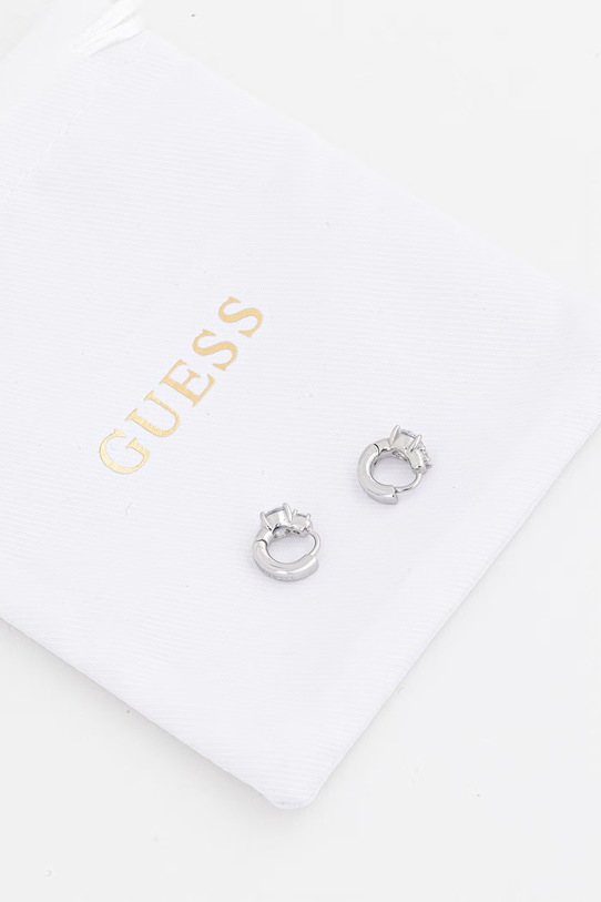 Guess kolczyki damskie ze stali nierdzewnej PIERCING STUDIO srebrny JUBE06.270JW