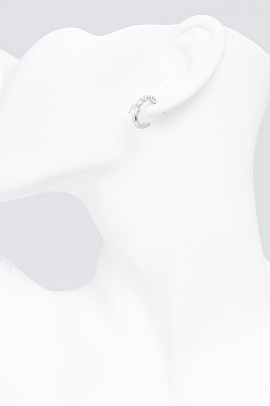 Guess kolczyki damskie ze stali nierdzewnej PIERCING STUDIO srebrny JUBE06.272JW