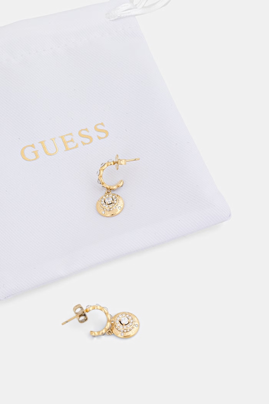 Akcesoria Guess kolczyki damskie ze stali nierdzewnej SPARKS JUBE06.284JW złoty