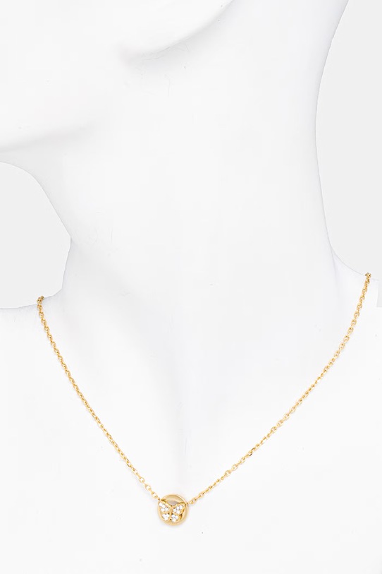 Guess naszyjnik damski ze stali nierdzewnej BORBOLETA złoty JUBN06.134JW