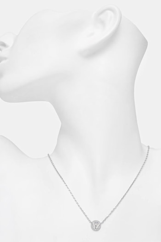 Akcesoria Guess naszyjnik damski ze stali nierdzewnej BORBOLETA JUBN06.134JW srebrny
