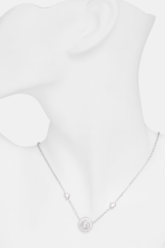 Guess naszyjnik damski ze stali nierdzewnej G TALISMAN srebrny JUBN06.207JW