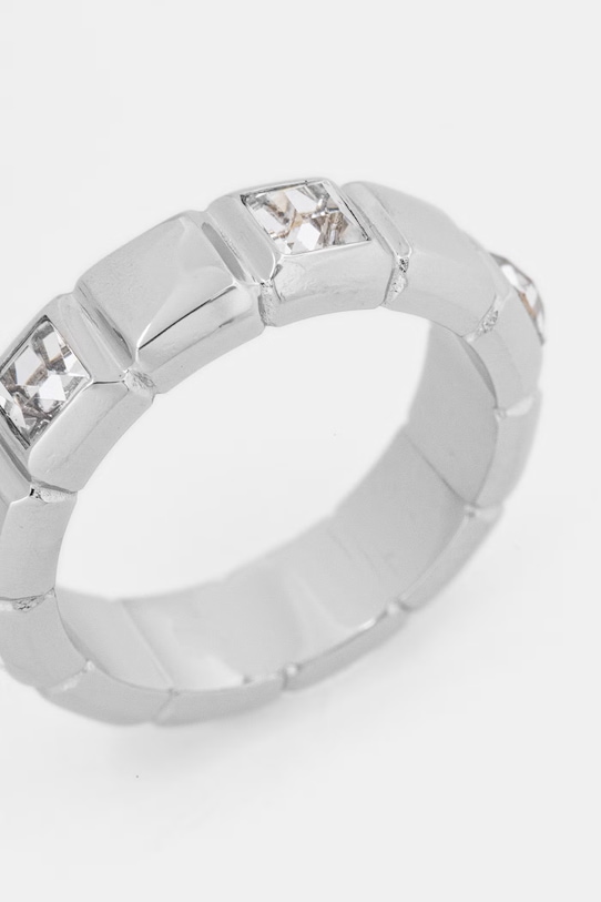 Guess pierścionek damski ze stali nierdzewnej ACE OF DIAMONDS JUBR06.181JW srebrny SS26