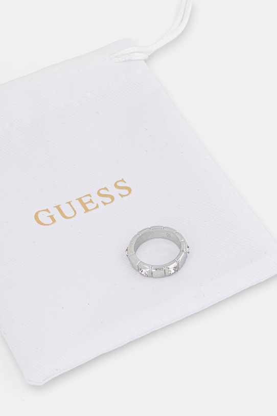 Akcesoria Guess pierścionek damski ze stali nierdzewnej ACE OF DIAMONDS JUBR06.181JW srebrny