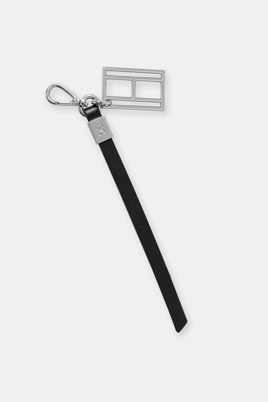 Tommy Hilfiger kľúčenka dámska kožená čierna AW0AW18920